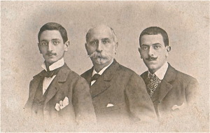 Corrado Fatta Rampolla coi figli Giovanni (a d.) e Salvatore